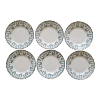 Set of 6 plates Terre de Fer Colbert