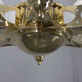 Rare Art Nouveau Chandelier by Emil Kralik for Vulkania, 1920s