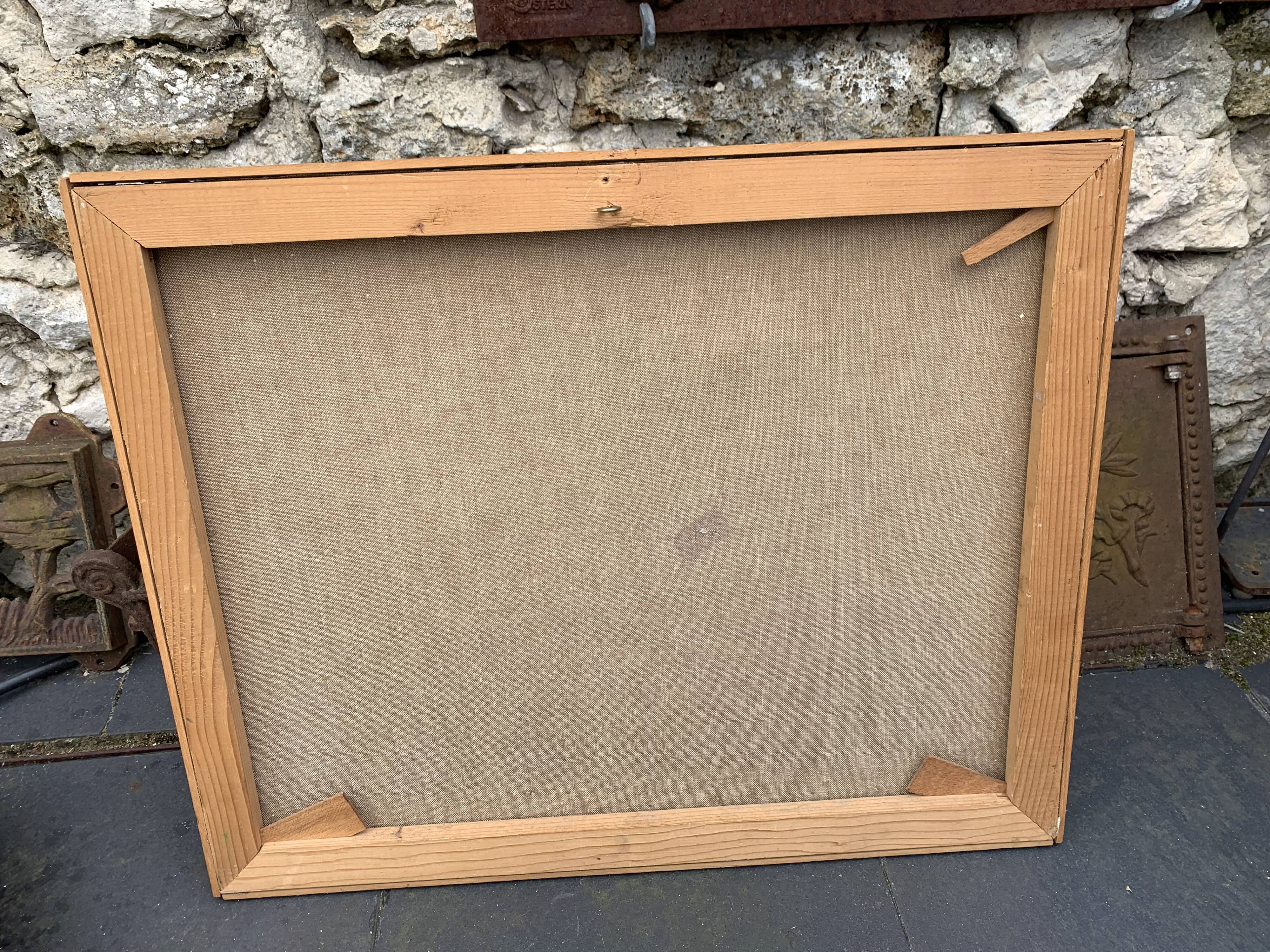 Painting monument architecture netherlands signed by Willem Heytman vintage