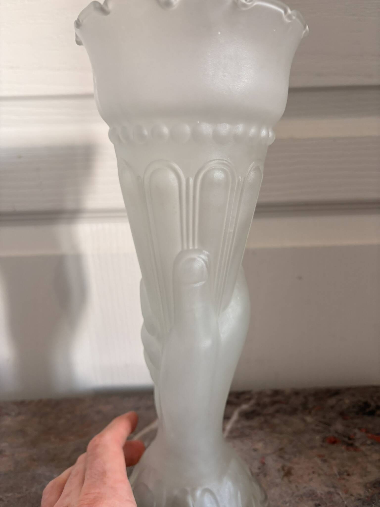 Vintage Art Deco Hand Blown LEGRAS Glass Vase