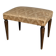 Vintage Gold Fabric Foot stool: Mid-Century Ottoman Tabure, 1970s