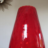 Italy 60s 70s red glass vase
