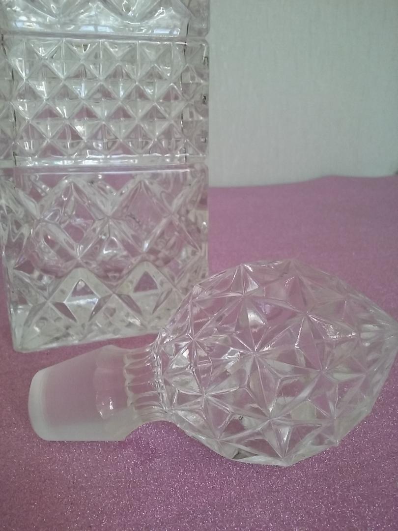 70s Crystal whiskey carafe