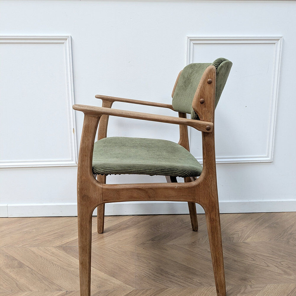 Chair Erik Buch model 49 oak & velvet