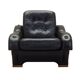 Black armchair, Italian design, 1980s, manufacture: Italy