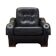 Black armchair, Italian design, 1980s, manufacture: Italy