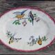 Plat ovale terre de fer oiselets choisy le roi