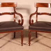 Paire de fauteuils en acajou d'époque William IV, circa 1830