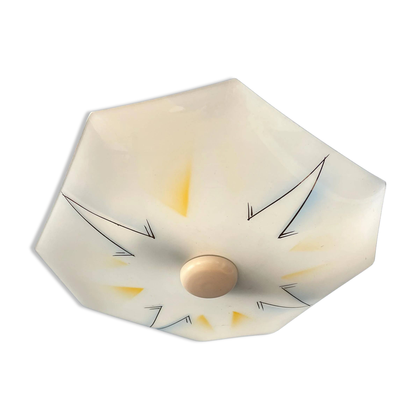 Mid-Century vintage glass ceiling light