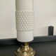 Vintage lamp in opaline and metal from the 50s