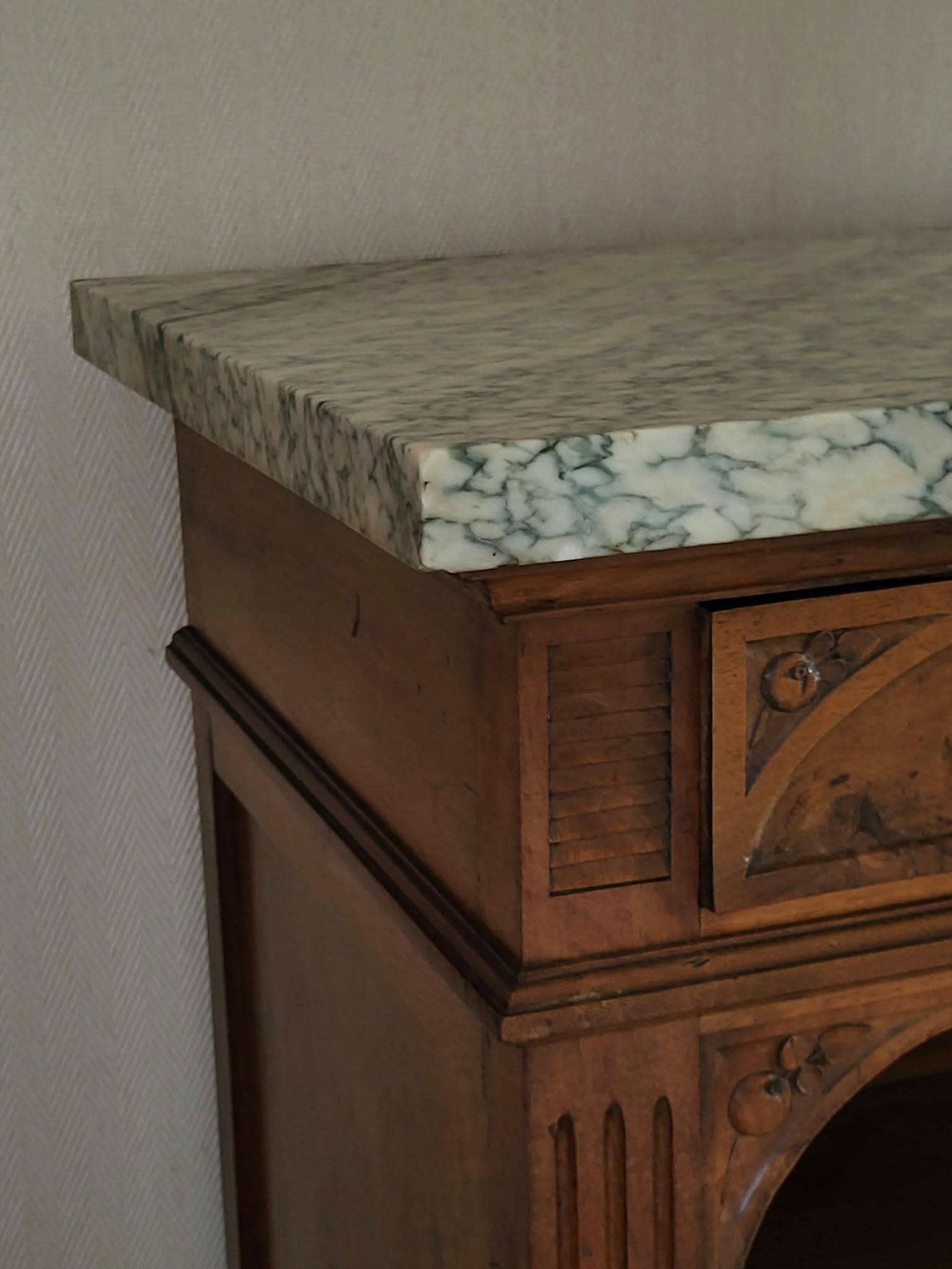 Commode / Desserte Art Nouveau 1910 - Noyer Massif