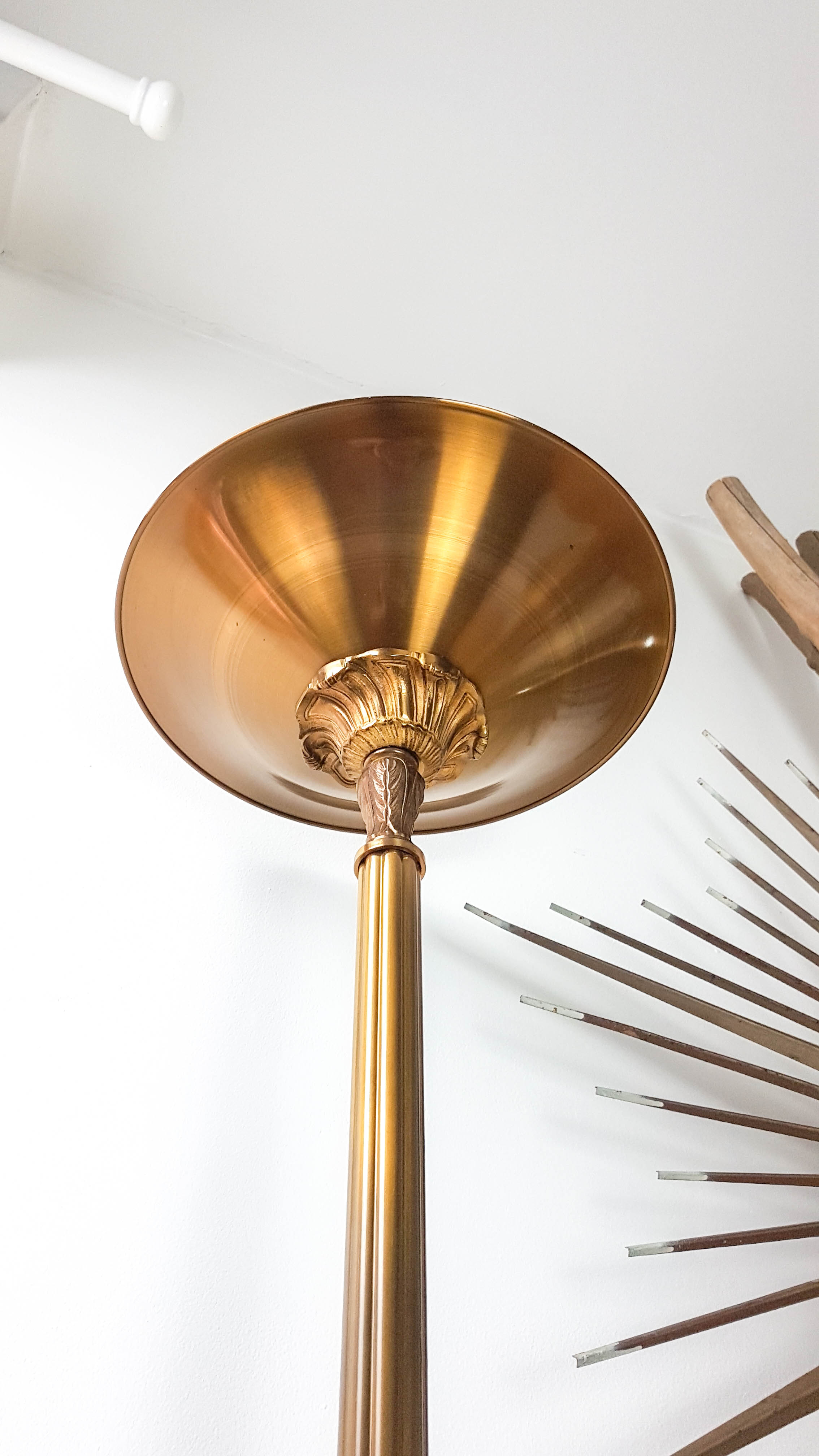 Golden halogen lamppost Louis XV Lucien Gau