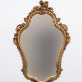 Mirror rockery gilded wood with gold leaf, 82x53 cm