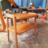 Console oak feet compass