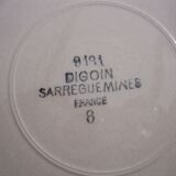 Set 6 flat plates Digoin Sarreguemines