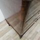 Chest of drawers with five drawers in wood and brass