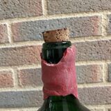 Large antique green glass bottle – Balthazar style – 50 cm