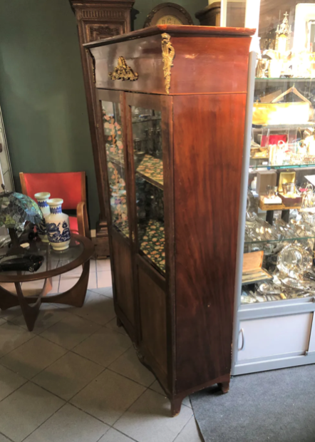 Showcase library 2 doors in mahogany of cuba 19 th Ornaments in bronze