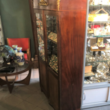 Showcase library 2 doors in mahogany of cuba 19 th Ornaments in bronze