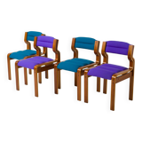 Set of 4 dining chairs by Jan Bocan / Zbynek Hrivnac / Ludvik Volak, 1970s.