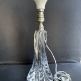 Large crystal lamp base stamped Baccarat