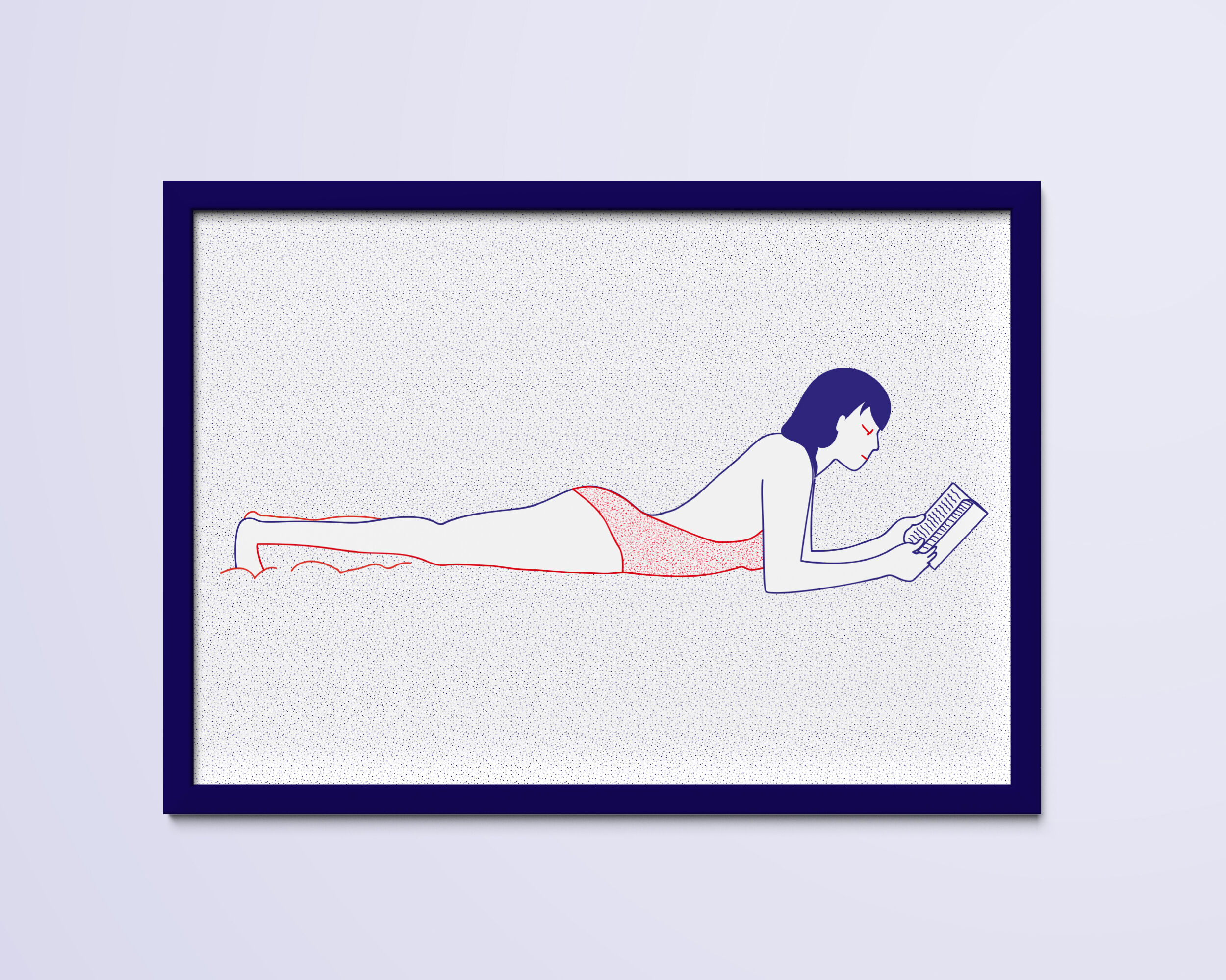 Illustration A4 Naiade No. 4/8 Brittany blue reader