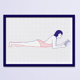 Illustration A4 Naiade No. 4/8 Brittany blue reader