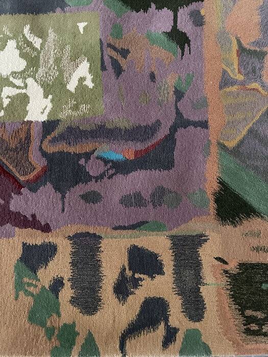 "Claire" Hand tufted rug by Tisca France 1980-1990s