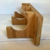 Scandinavian pine coat rack with three hooks