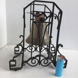 Cloche avec support fer forgé art déco