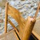 Set of 2 vintage folding chairs, rattan cane for Habitat, circa 70/80