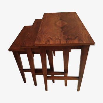 Pull out tables in walnut