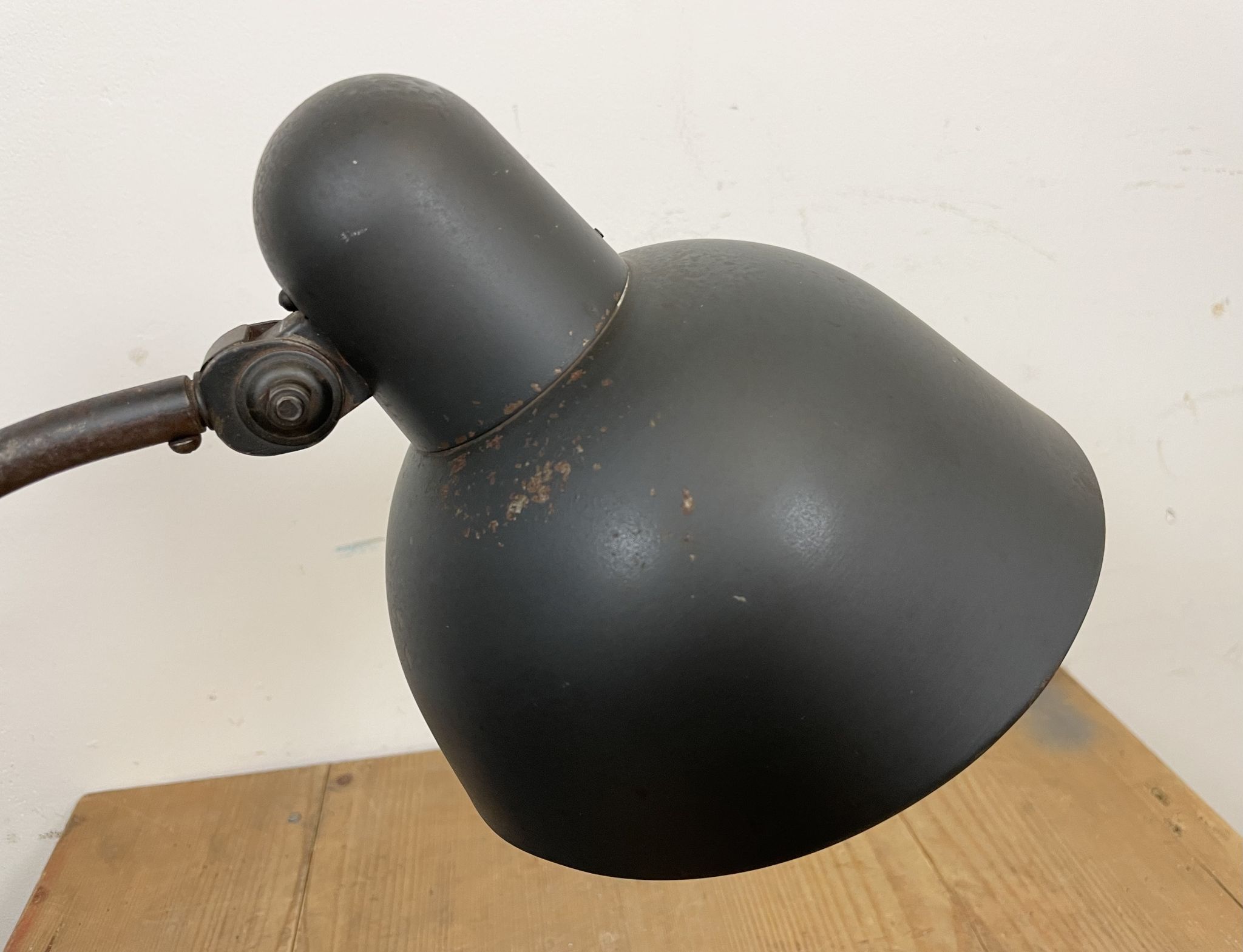 Lampe de table industrielle noire de Siemens, années 1930