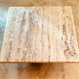 Square travertine coffee table