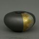 Japanese vase in copper and gold leaf