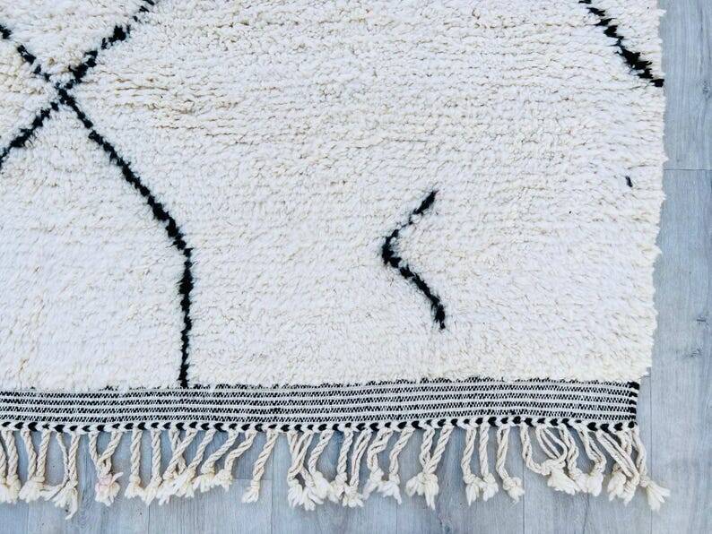 Moroccan rug, handmade Beni Ourain rug, 150/250cm