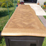 Bahut low solid oak restyled
