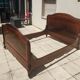 Solid walnut bed with very old walnut burl.