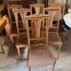 Set of 6 vintage Art Deco chairs ref 223