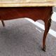 Old coffee table marquetry style louis xv marble top