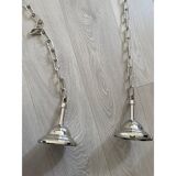 Contemporary Oval Champagne E Fumè “Tronchi” Murano Glass Chandelier