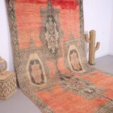 Vintage Handmade Moroccan Rug 213 x 363 cm - Peach Moroccan Rug Berber