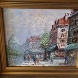 Oil on canvas "Paris" Saint Augustin