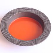 Red castiron enamelled vide poche bowl by Laurids Lonborg, Denmark 1960s