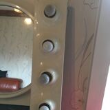 Space age mirror and its 2 luminous side lights