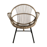 Armchair in rattan for adult