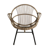 Armchair in rattan for adult