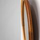 Mid century oval oak Mirror, Belgium 1950s