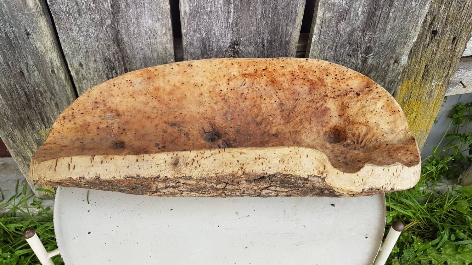 Old centerpiece cup empty pocket in natural cork vintage