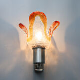 Ensemble de 2 appliques murales vintage Mazzega « Torche », années 1970, Italie.